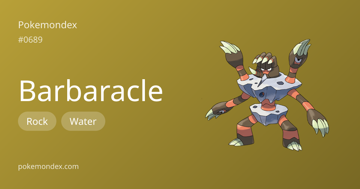 Barbaracle (rock/water-type) — Stats, Weaknesses & Where to Find ...