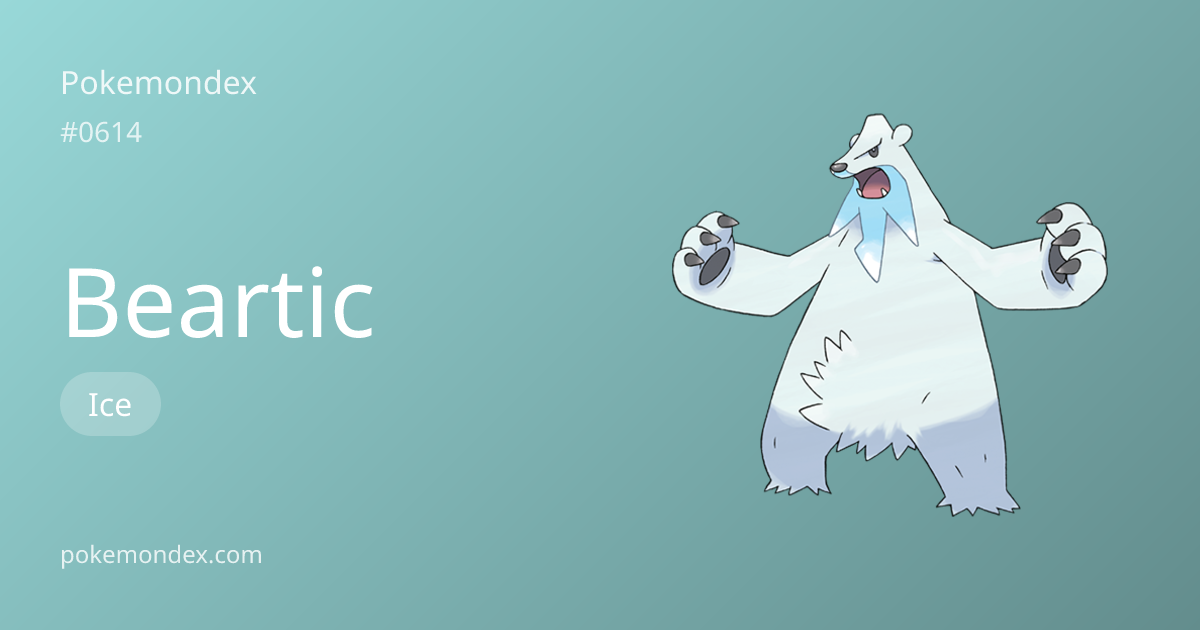 Beartic (ice-type) — Stats, Weaknesses & Where to Find | Pokemondex