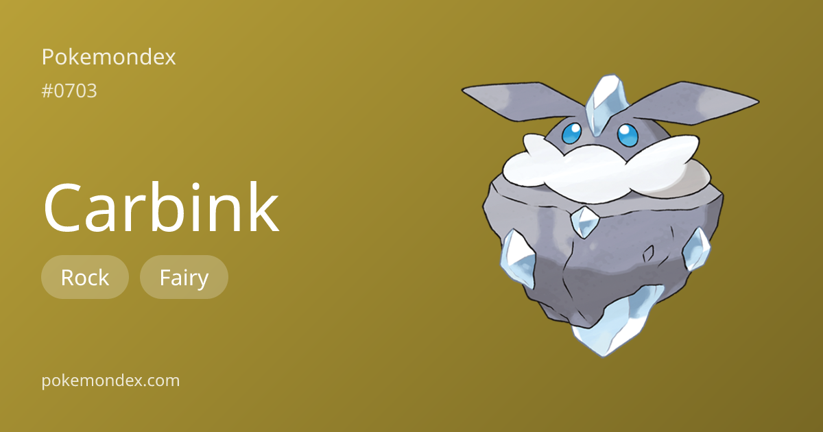 Carbink Pokédex: stats, moves, evolution & locations | Pokemondex