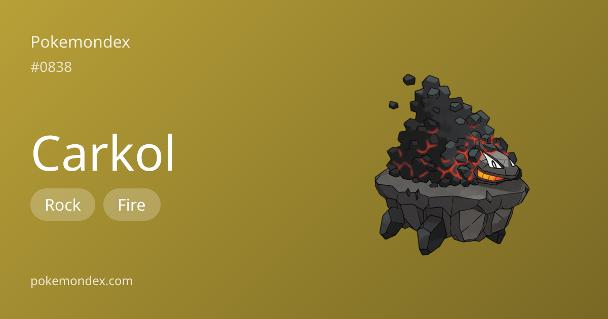 Carkol Pokédex Entry — Biology, Battle Guide & Locations | Pokemondex