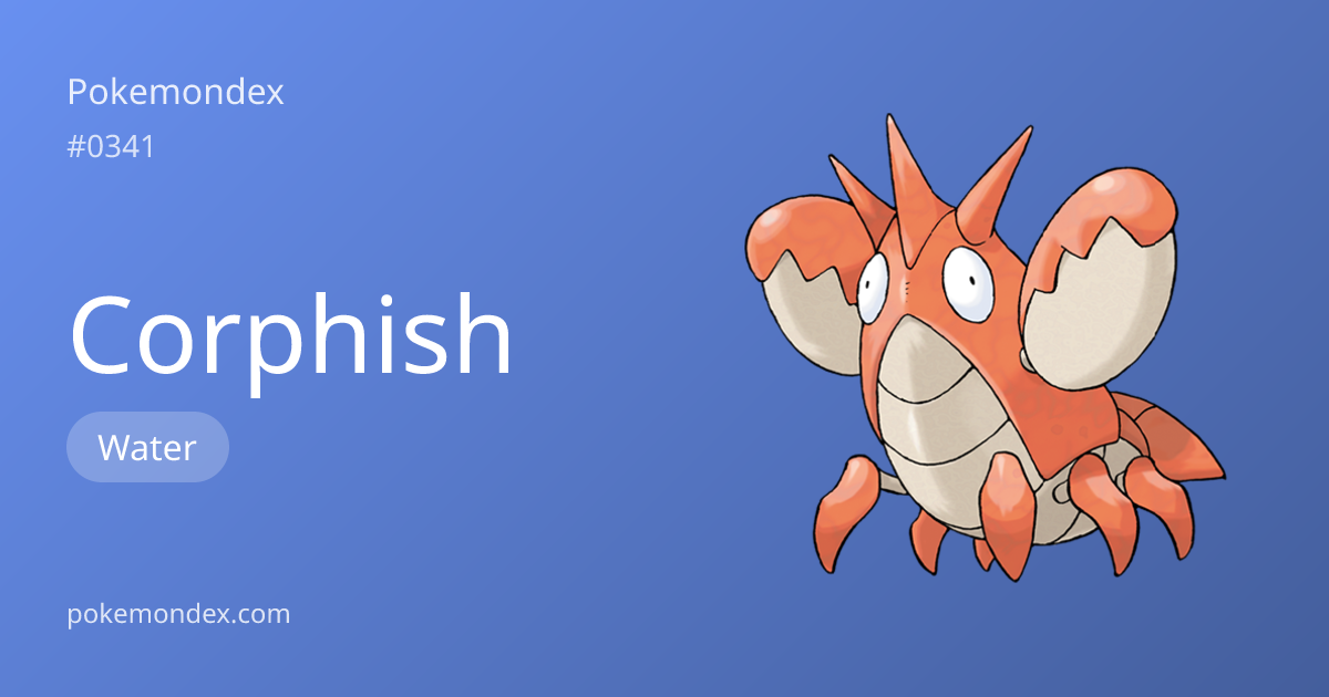 Corphish Type, Stats & Strategy — Pokemondex | Pokemondex