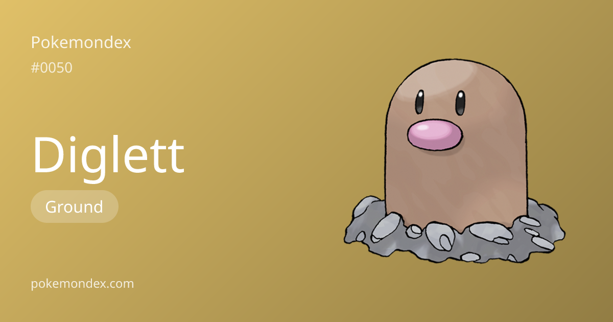 Diglett (#50) — Stats, Moves & Competitive Guide