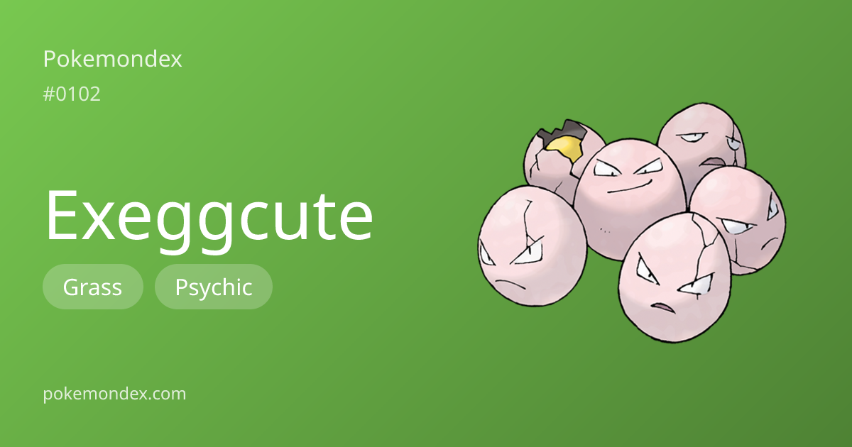 Everything About Exeggcute — Evolution, Moves & TCG Cards | Pokemondex