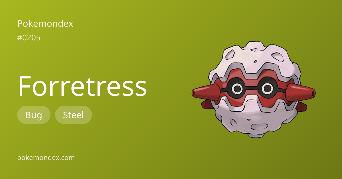 Forretress (#205) — Competitive Guide & Full Pokédex Profile | Pokemondex