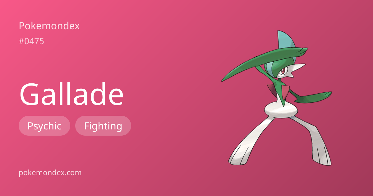 Gallade (#475) — Competitive Guide & Full Pokédex Profile | Pokemondex