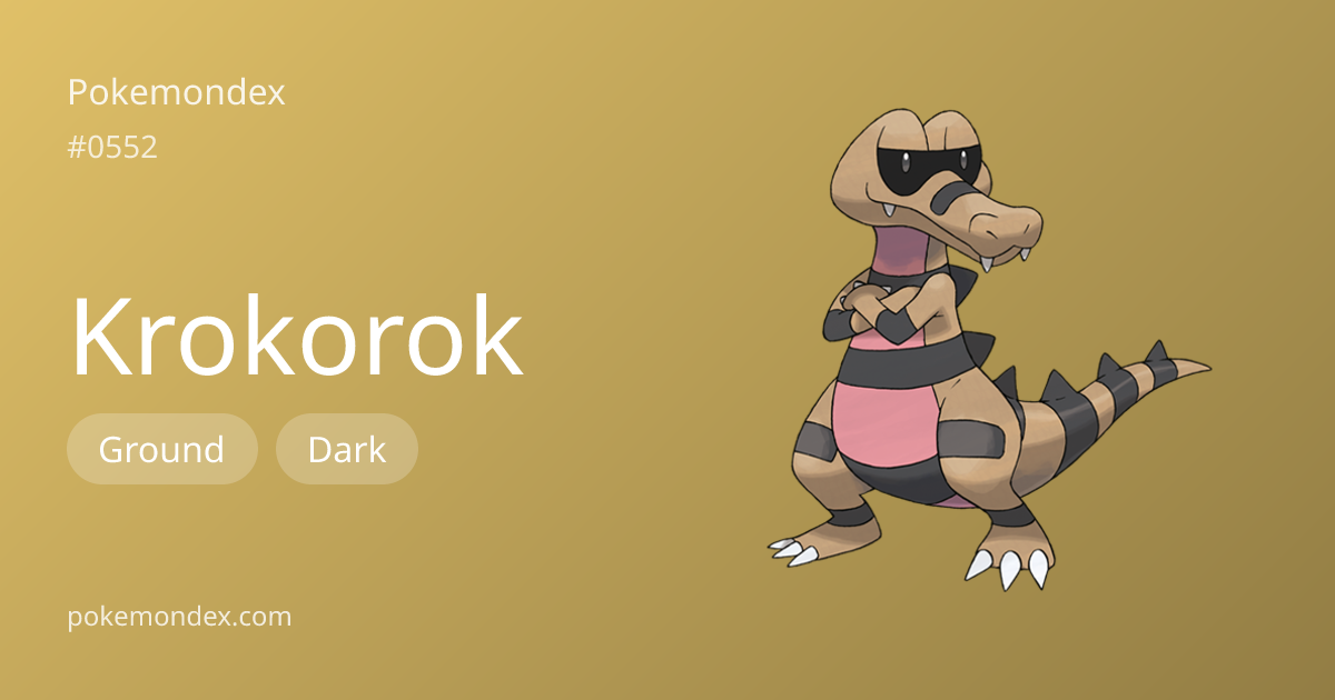 Everything About Krokorok — Evolution, Moves & TCG Cards | Pokemondex
