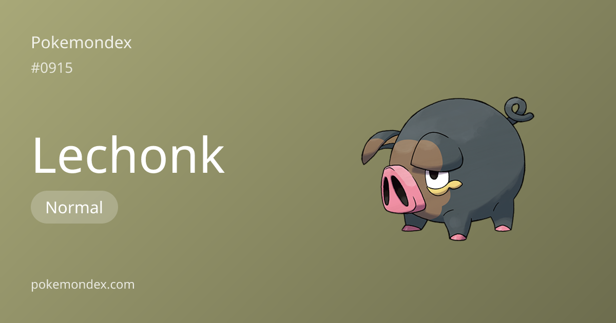 Lechonk (#915) — Competitive Guide & Full Pokédex Profile | Pokemondex