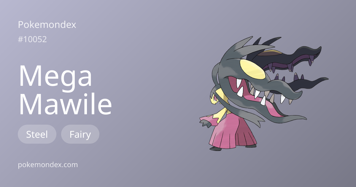 Everything About Mawile-mega — Evolution, Moves & TCG Cards | Pokemondex