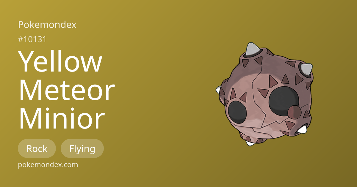 Minior-yellow-meteor Pokédex: stats, moves, evolution & locations ...