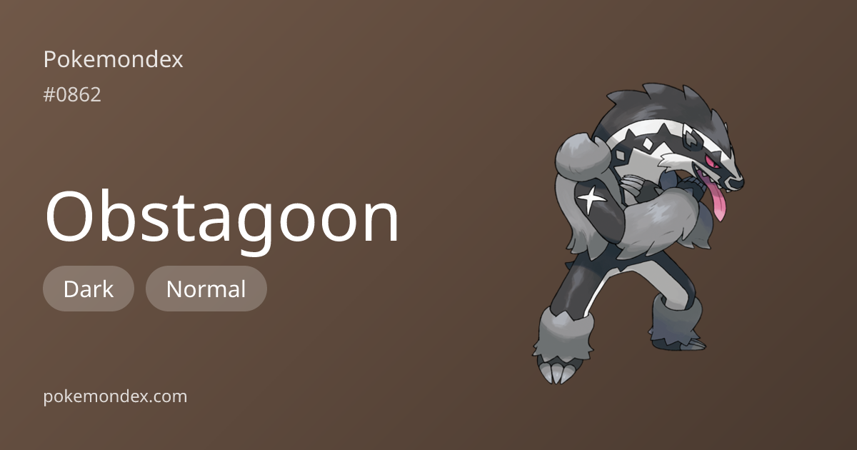 Everything About Obstagoon — Evolution, Moves & TCG Cards | Pokemondex