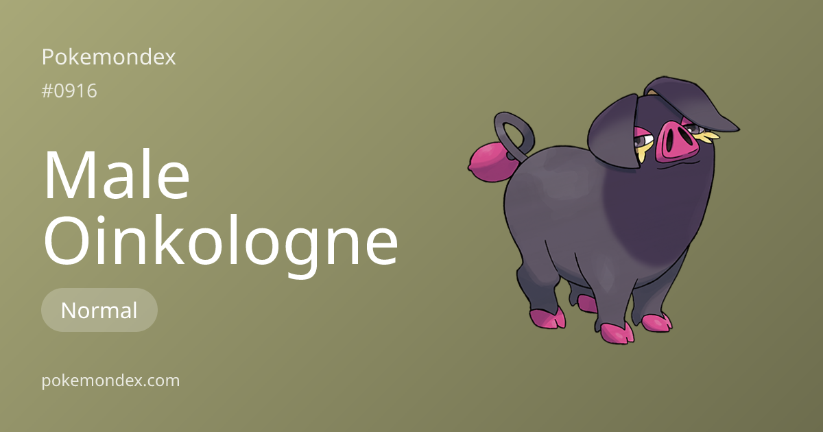 Oinkologne-male Type, Stats & Strategy — Pokemondex | Pokemondex
