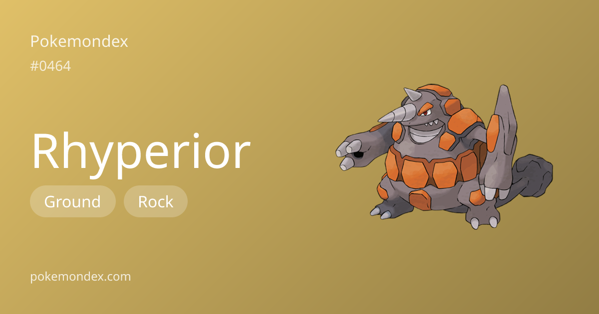 Rhyperior (ground/rock-type) — Stats & Weaknesses
