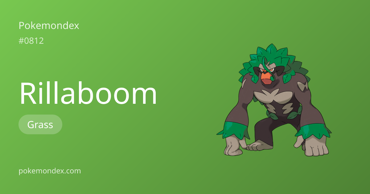 Everything About Rillaboom — Evolution, Moves & TCG Cards | Pokemondex