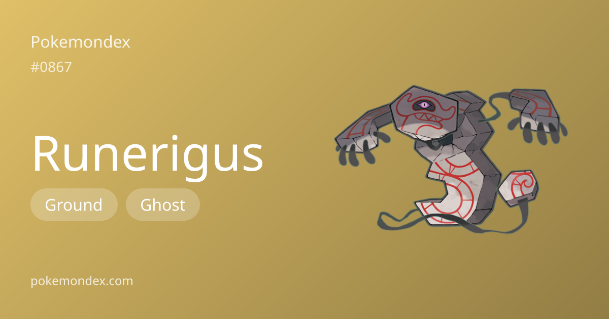 Runerigus Pokédex: stats, moves, evolution & locations | Pokemondex