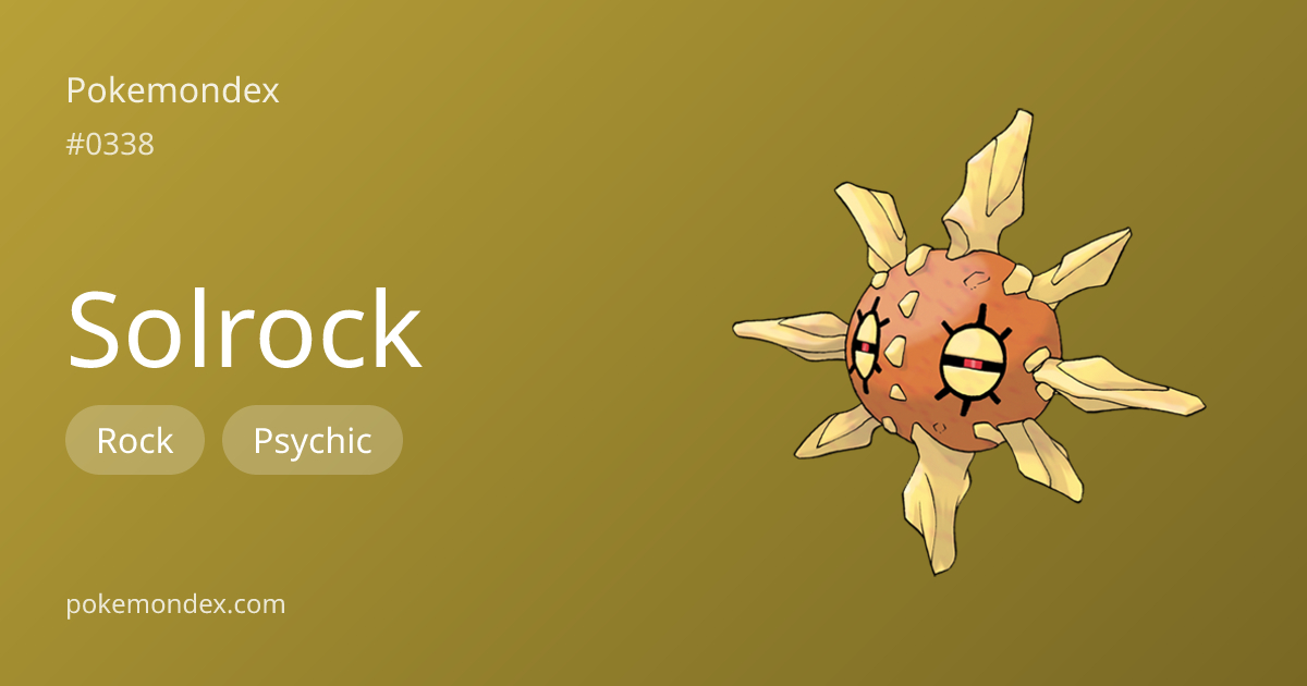 Solrock Pokédex Entry — Biology, Battle Guide & Locations | Pokemondex