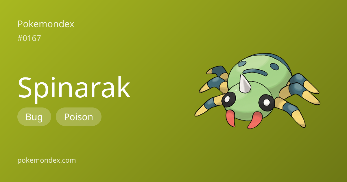 Spinarak Pokédex: stats, moves, evolution & locations | Pokemondex