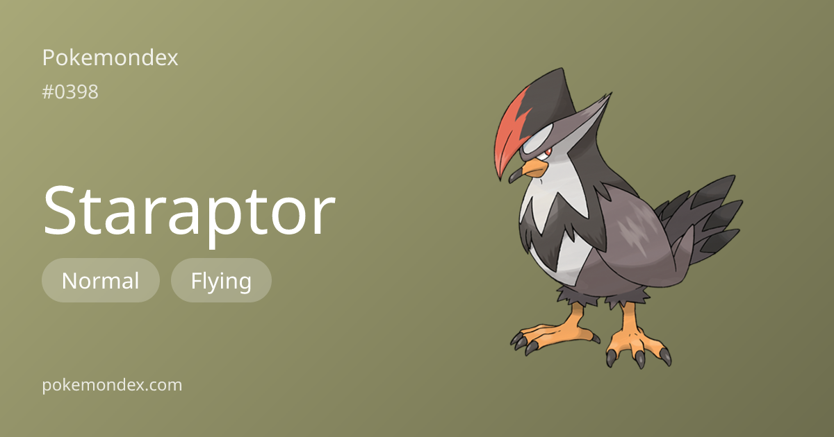 Staraptor Pokédex Entry — Biology, Battle Guide & Locations | Pokemondex