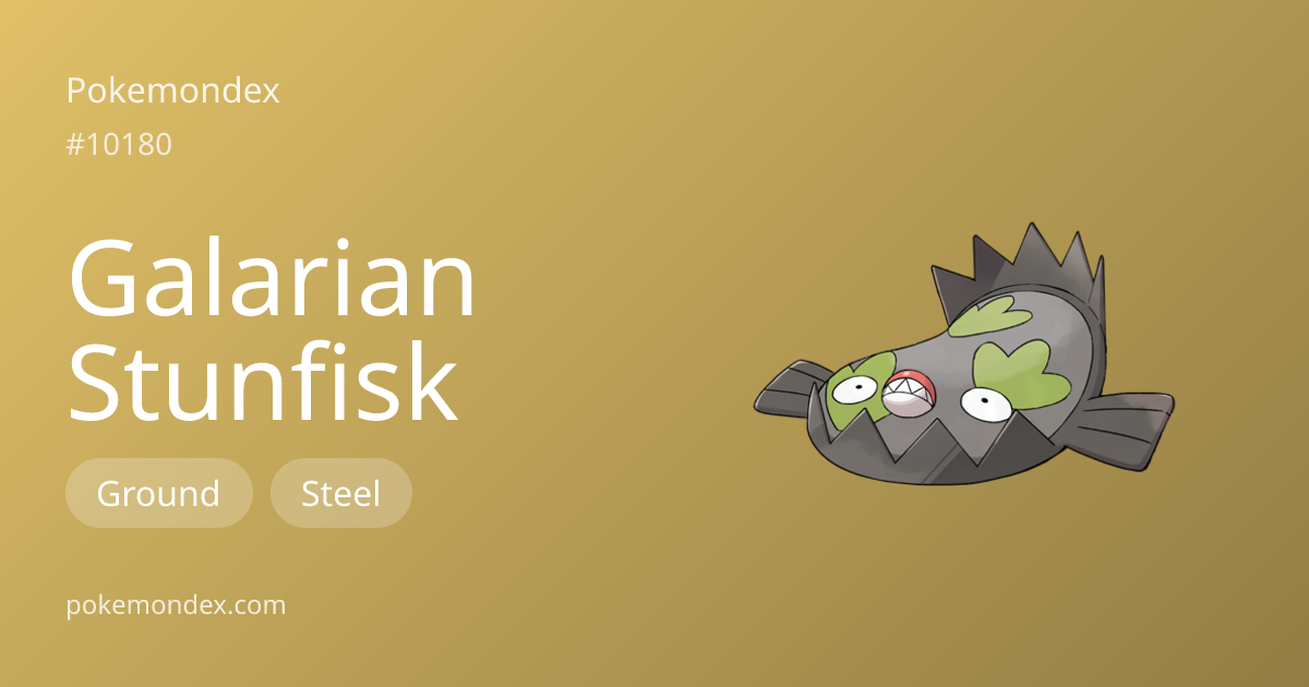 Stunfisk-galar Pokédex: stats, moves, evolution & locations | Pokemondex