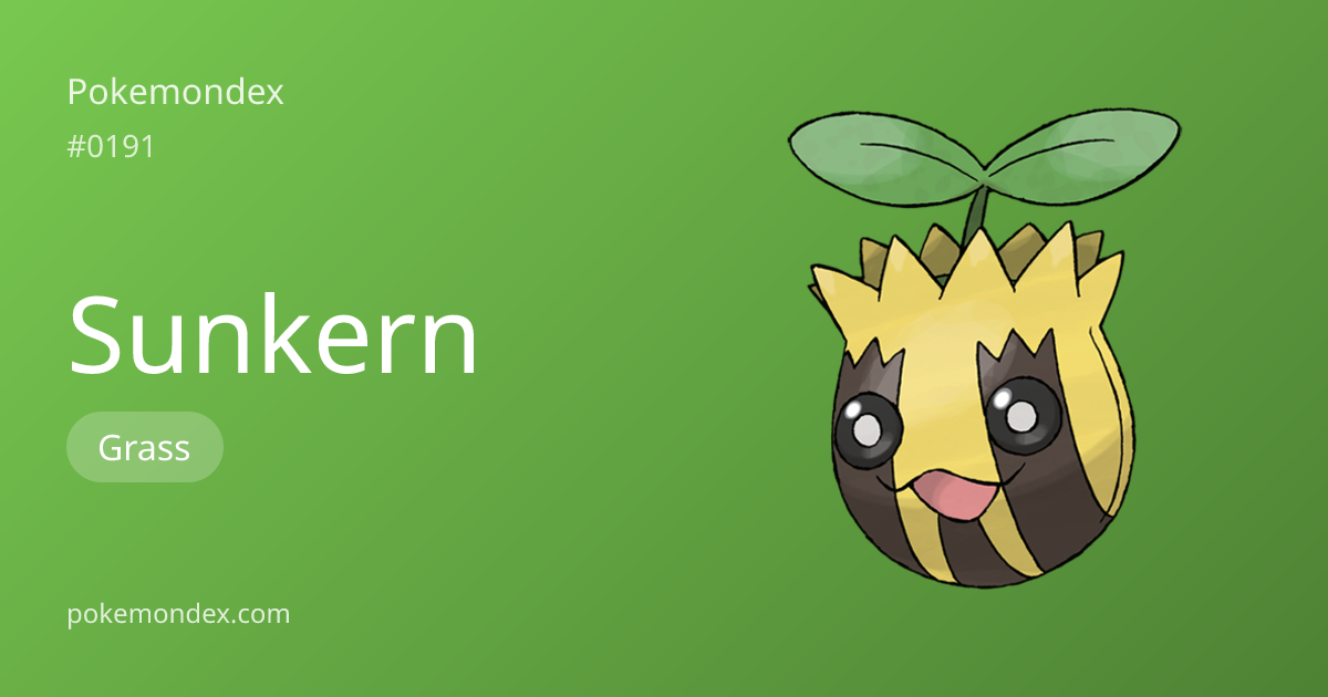Sunkern Type, Stats & Strategy — Pokemondex | Pokemondex