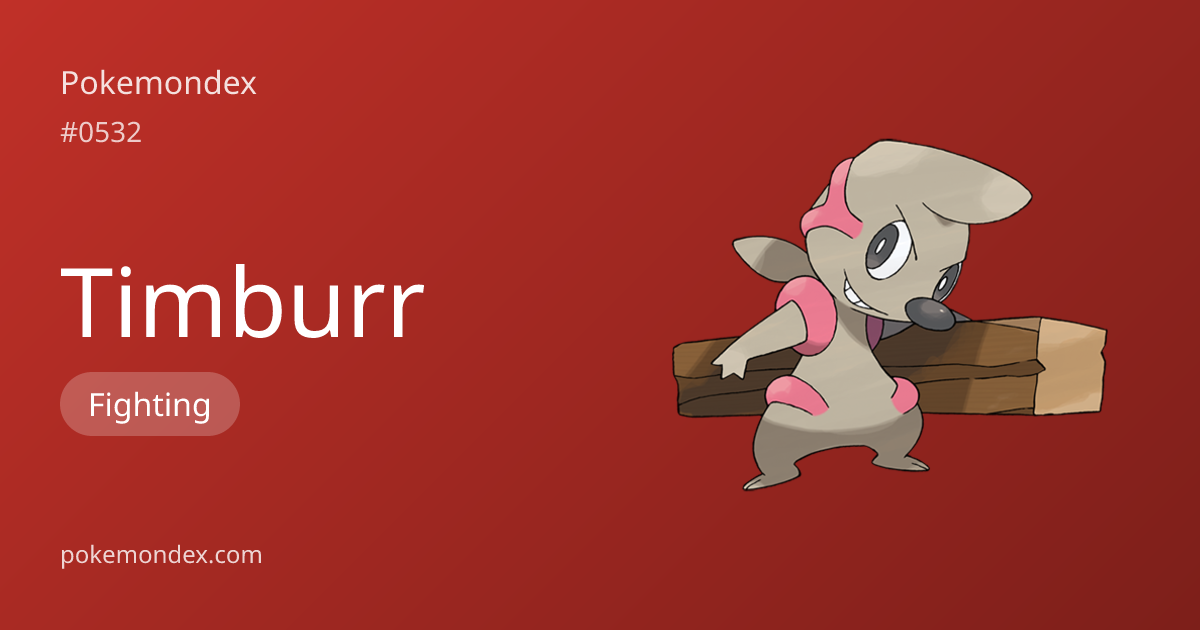 Everything About Timburr — Evolution, Moves & TCG Cards | Pokemondex