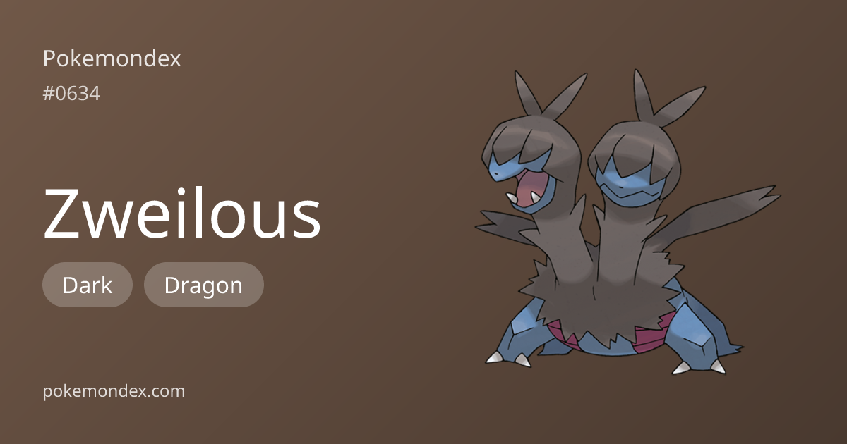 Zweilous (dark/dragon-type) — Stats & Weaknesses